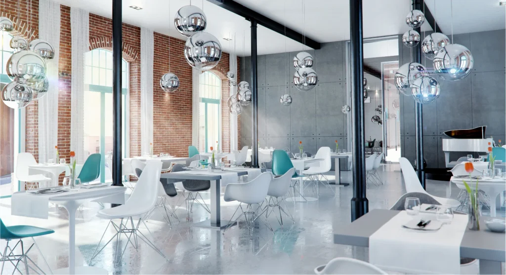 Wizualizacje wnętrz restauracji - projekt URBAN ARCHITECT