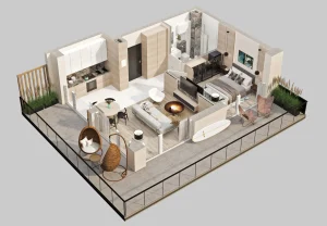 Apartament nr K3.08 - pow. 46,06 m2