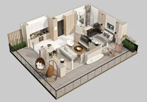Apartament nr K3.08 - pow. 46,06 m2