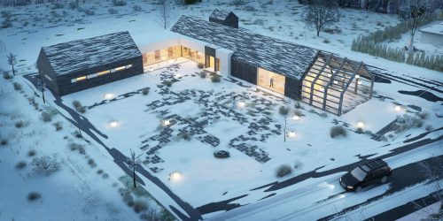 Przedszkole : wizualizacje FRAME STUDIO , projekt arch. D. Urban , arch. A. Kulińska