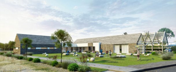 Przedszkole : wizualizacje FRAME STUDIO , projekt arch. D. Urban , arch. A. Kulińska