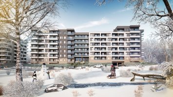 wizualizacja budynku na osiedlu Aurora FRAME STUDIO , projekt : DEJA ARCHITEKCI